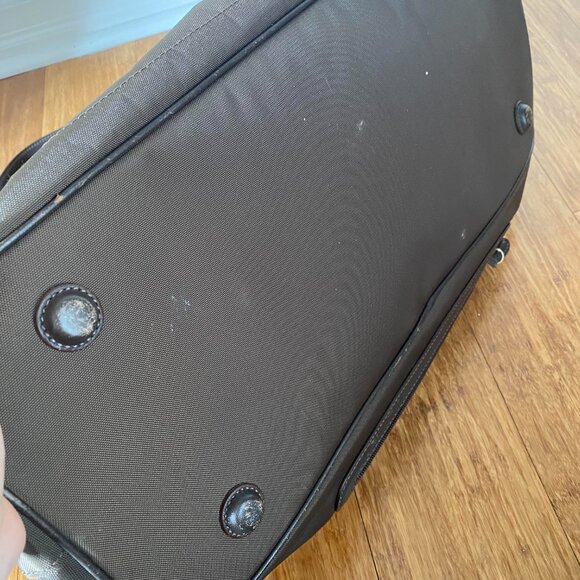 TUMI  Brown Nylon and Leather Tote Travel Carry-On Bag - Picture 6 of 16